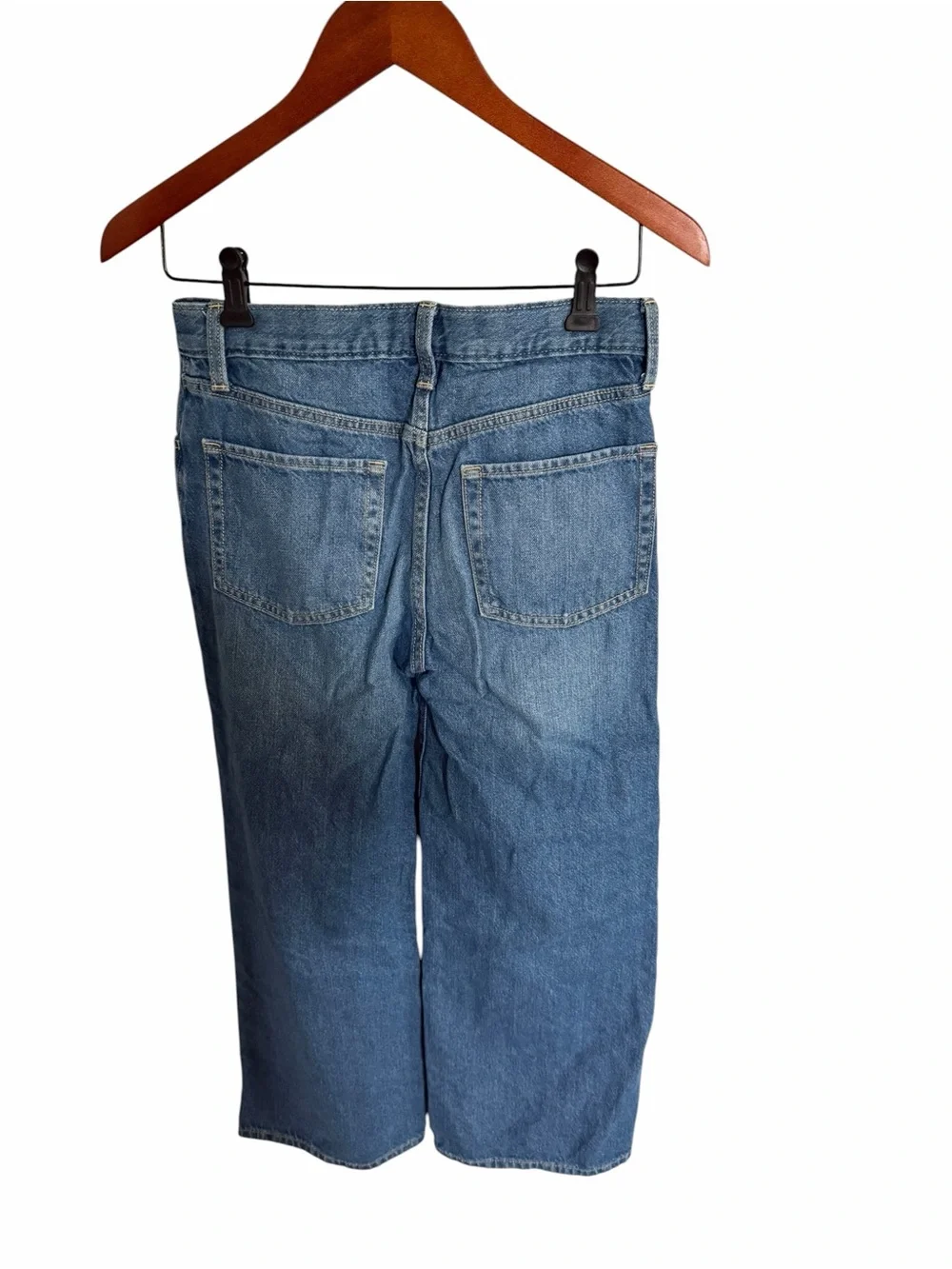 Old Navy Girl’s Blue Straight-Leg Jeans with Strawberry Embroidery